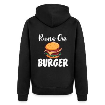 Burger Lover Cadeau - Veste à capuche bio Premium Unisexe - noir - Dos - Nico (187cm)