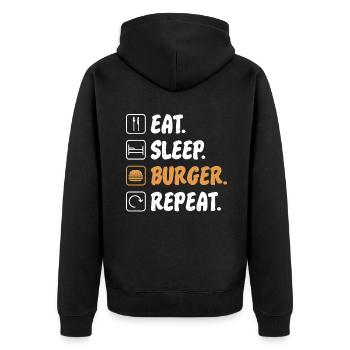 Burger Lover Cadeau - Veste à capuche bio Premium Unisexe - noir - Dos - Nico (187cm)