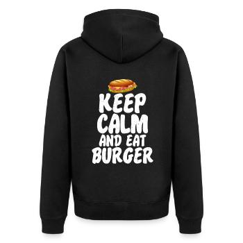 Burger Lover Cadeau - Veste à capuche bio Premium Unisexe - noir - Dos - Nico (187cm)