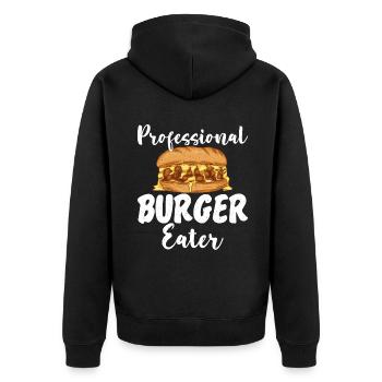 Burger Lover Cadeau - Veste à capuche bio Premium Unisexe - noir - Dos - Nico (187cm)