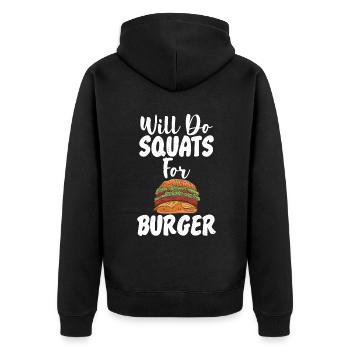 Burger Lover Cadeau - Veste à capuche bio Premium Unisexe - noir - Dos - Nico (187cm)