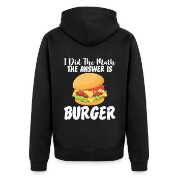 Burger Lover Cadeau - Veste à capuche bio Premium Unisexe - noir - Dos - Nico (187cm)