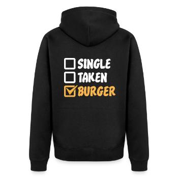 Burger Lover Cadeau - Veste à capuche bio Premium Unisexe - noir - Dos - Nico (187cm)
