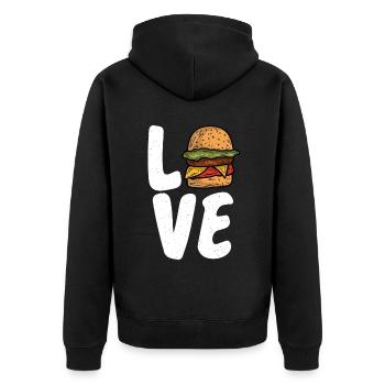 Burger Lover Cadeau - Veste à capuche bio Premium Unisexe - noir - Dos - Nico (187cm)