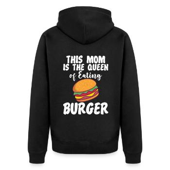 Burger Lover Cadeau - Veste à capuche bio Premium Unisexe - noir - Dos - Nico (187cm)