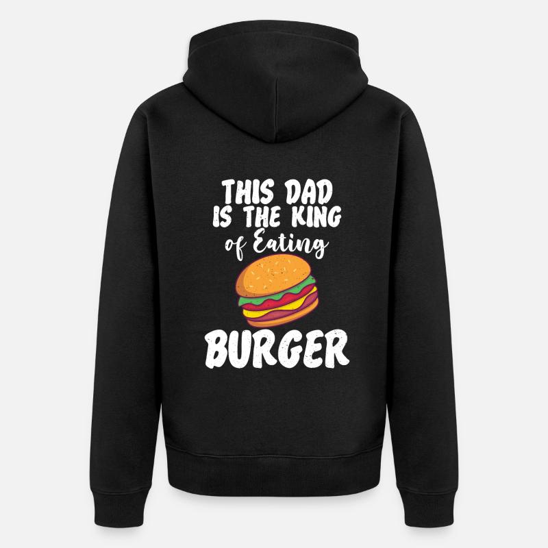 Burger Lover Cadeau - Veste à capuche bio Premium Unisexe - noir