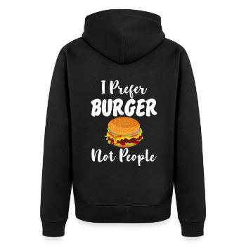 Burger Lover Cadeau - Veste à capuche bio Premium Unisexe - noir - Dos - Nico (187cm)