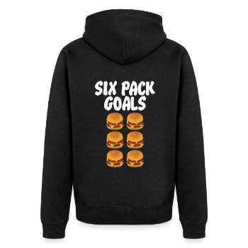 Burger Lover Cadeau - Veste à capuche bio Premium Unisexe - noir - Dos - Nico (187cm)