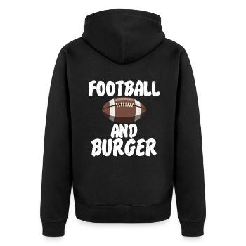 Burger Lover Cadeau - Veste à capuche bio Premium Unisexe - noir - Dos - Nico (187cm)