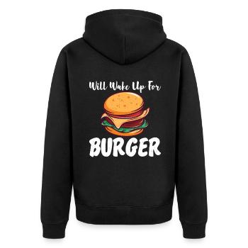 Burger Lover Cadeau - Veste à capuche bio Premium Unisexe - noir - Dos - Nico (187cm)