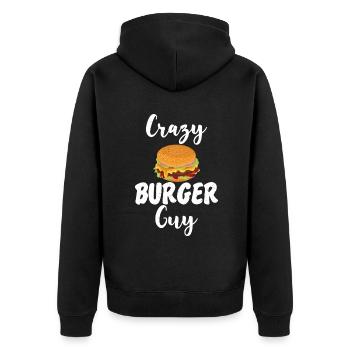 Burger Lover Cadeau - Veste à capuche bio Premium Unisexe - noir - Dos - Nico (187cm)