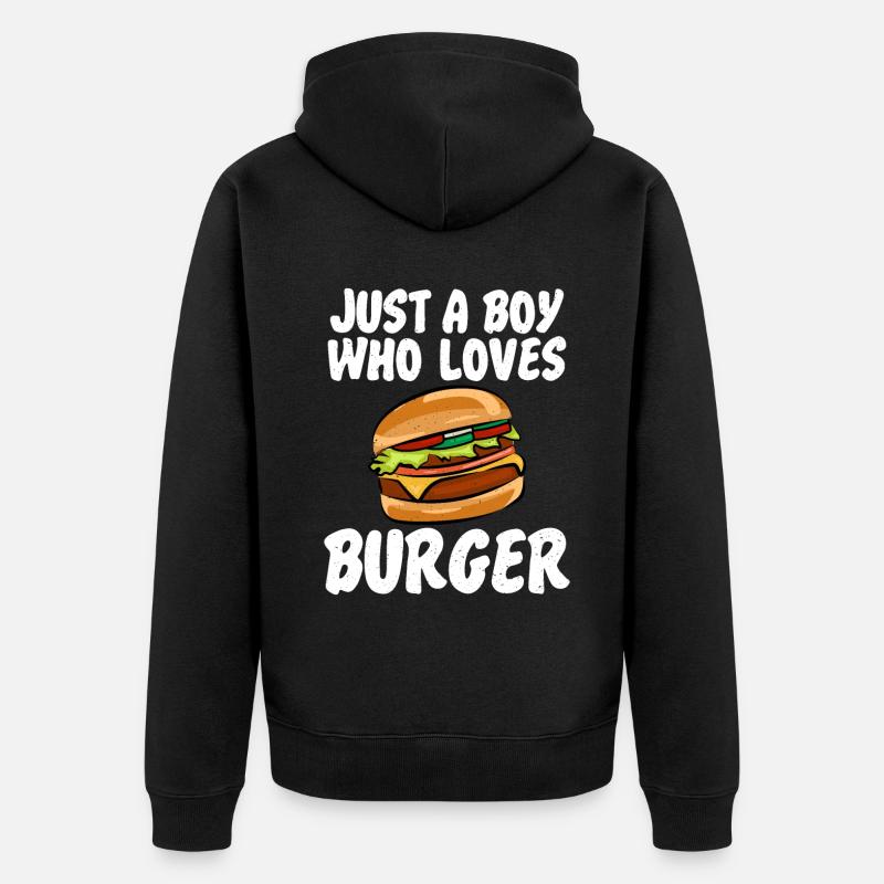 Burger Lover Cadeau - Veste à capuche bio Premium Unisexe - noir