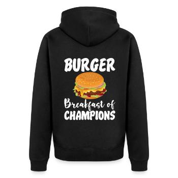 Burger Lover Cadeau - Veste à capuche bio Premium Unisexe - noir - Dos - Nico (187cm)