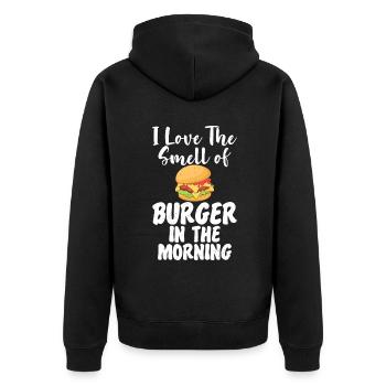 Burger Lover Cadeau - Veste à capuche bio Premium Unisexe - noir - Dos - Nico (187cm)