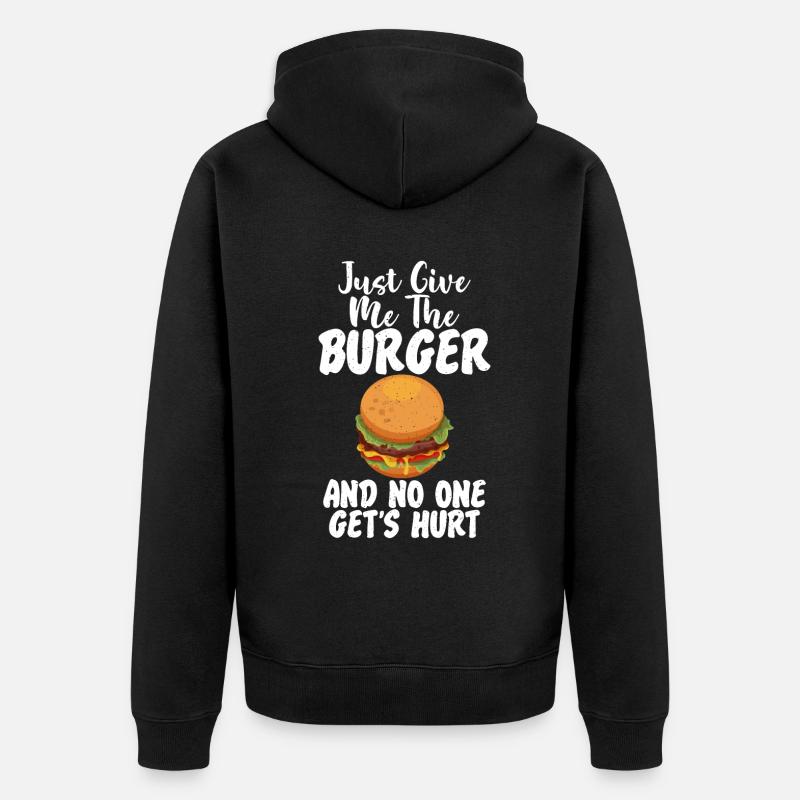 Burger Lover Cadeau - Veste à capuche bio Premium Unisexe - noir