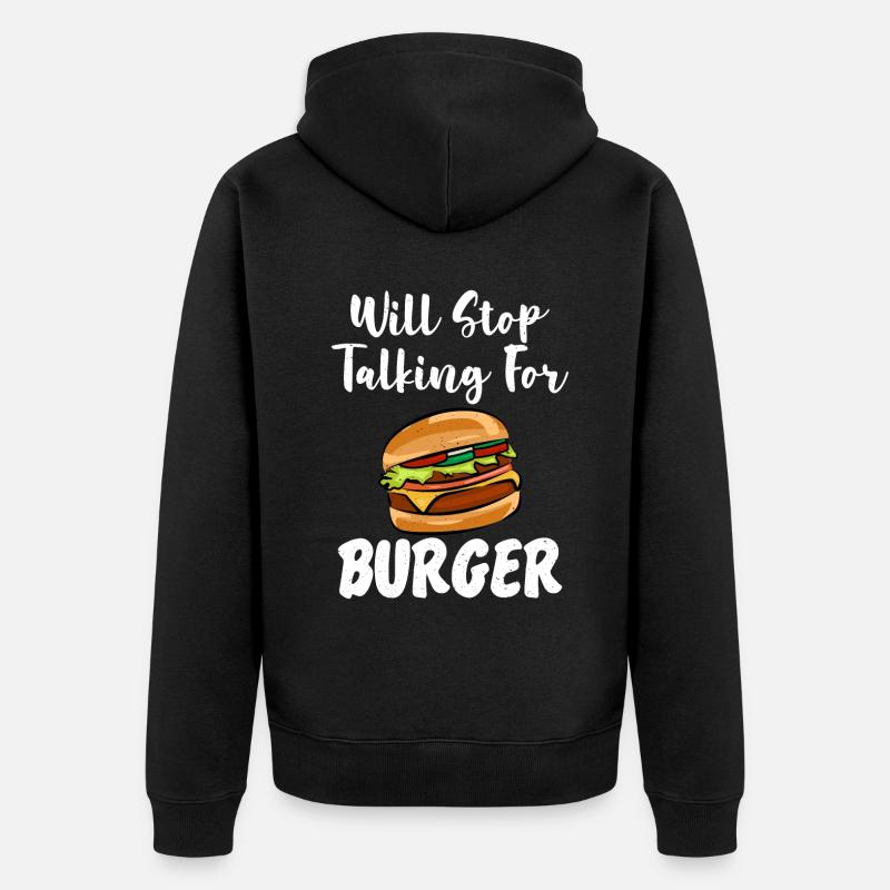 Burger Lover Cadeau - Veste à capuche bio Premium Unisexe - noir