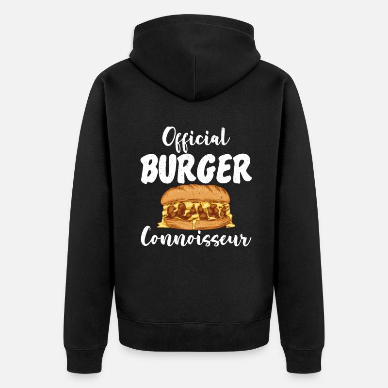 Burger Lover Cadeau - Veste à capuche bio Premium Unisexe - noir