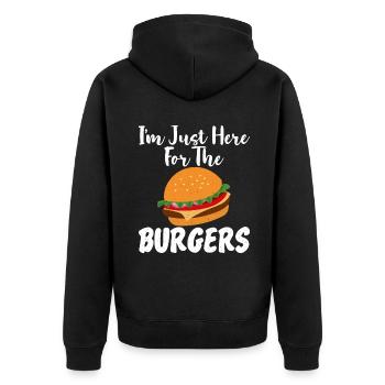 Burger Lover Cadeau - Veste à capuche bio Premium Unisexe - noir - Dos - Nico (187cm)
