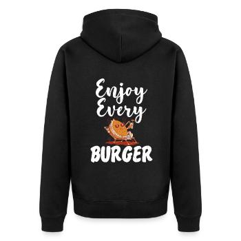 Burger Lover Cadeau - Veste à capuche bio Premium Unisexe - noir - Dos - Nico (187cm)