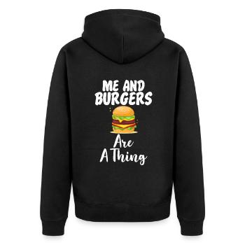 Burger Lover Cadeau - Veste à capuche bio Premium Unisexe - noir - Dos - Nico (187cm)