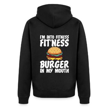 Burger Lover Cadeau - Veste à capuche bio Premium Unisexe - noir - Dos - Nico (187cm)