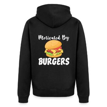 Burger Lover Cadeau - Veste à capuche bio Premium Unisexe - noir - Dos - Nico (187cm)