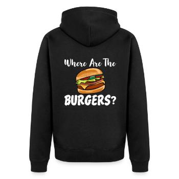 Burger Lover Cadeau - Veste à capuche bio Premium Unisexe - noir - Dos - Nico (187cm)