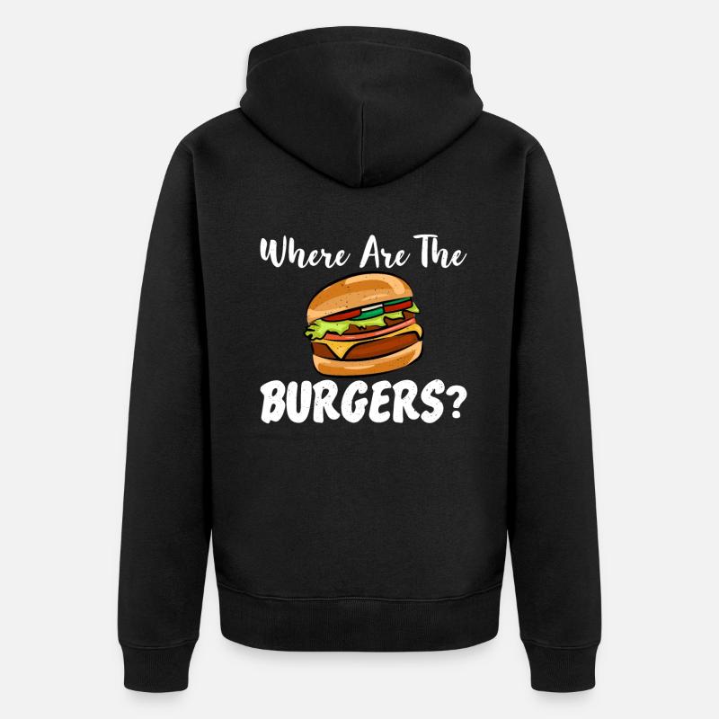 Burger Lover Cadeau - Veste à capuche bio Premium Unisexe - noir