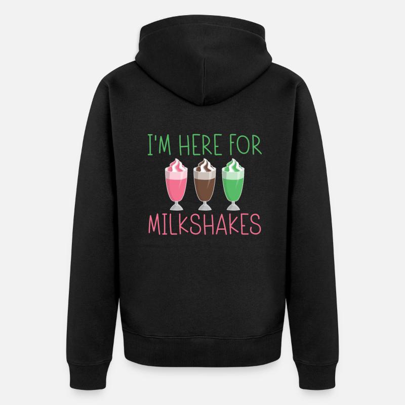 J’adore Milkshakes Milkshake Gift - Veste à capuche bio Premium Unisexe - noir