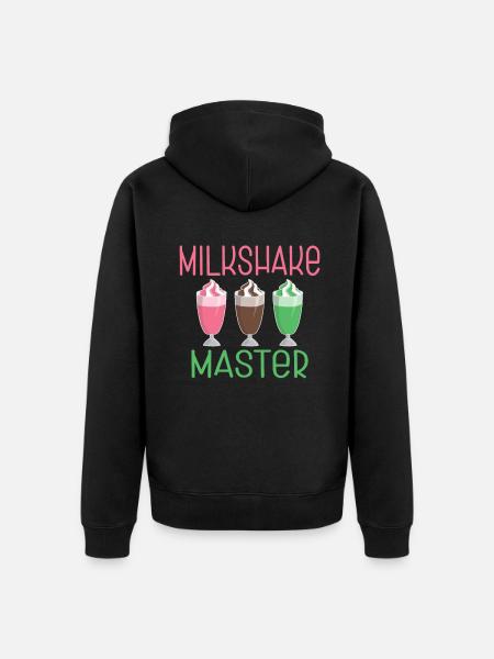 I love Milkshakes Milkshake Gift - Unisex Premium Organic Zip Hoodie - black