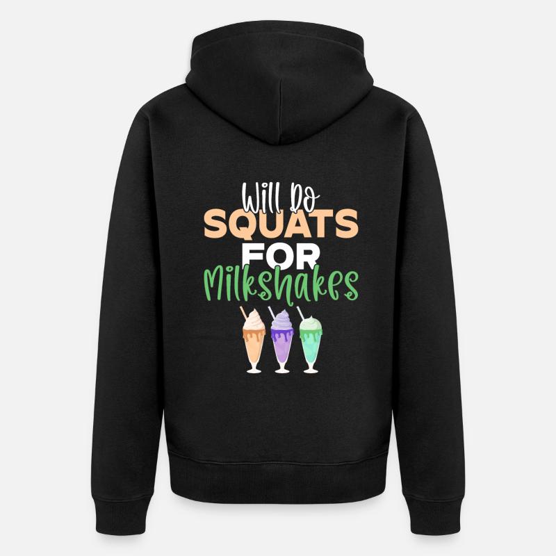 J’adore Milkshakes Milkshake Gift - Veste à capuche bio Premium Unisexe - noir
