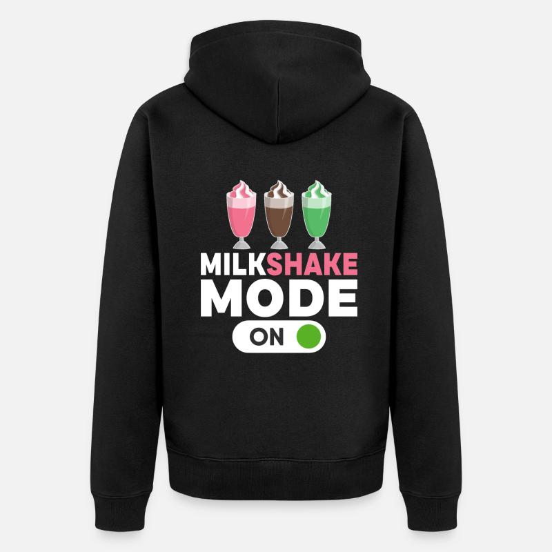 J’adore Milkshakes Milkshake Gift - Veste à capuche bio Premium Unisexe - noir