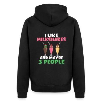 J’adore Milkshakes Milkshake Gift - Veste à capuche bio Premium Unisexe - noir - Dos - Nico (187cm)