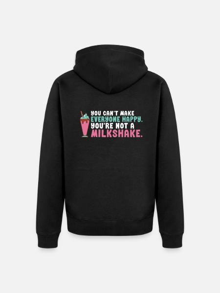 I love Milkshakes Milkshake Gift - Unisex Premium Organic Zip Hoodie - black