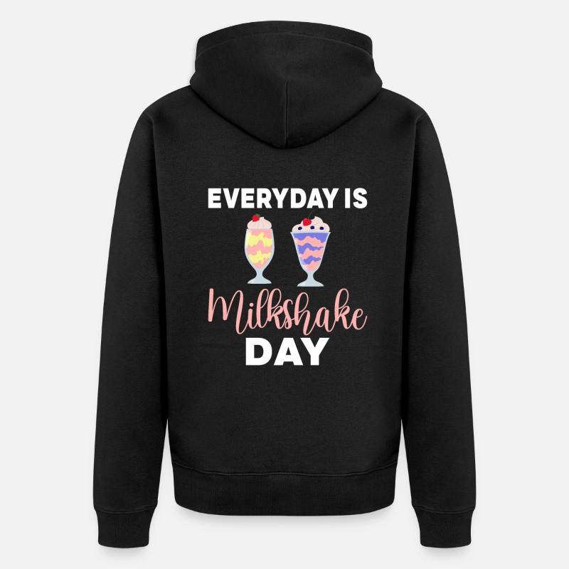 J’adore Milkshakes Milkshake Gift - Veste à capuche bio Premium Unisexe - noir