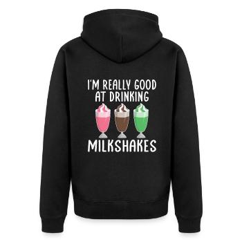 J’adore Milkshakes Milkshake Gift - Veste à capuche bio Premium Unisexe - noir - Dos - Nico (187cm)