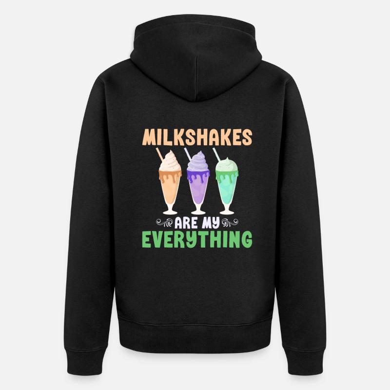 J’adore Milkshakes Milkshake Gift - Veste à capuche bio Premium Unisexe - noir