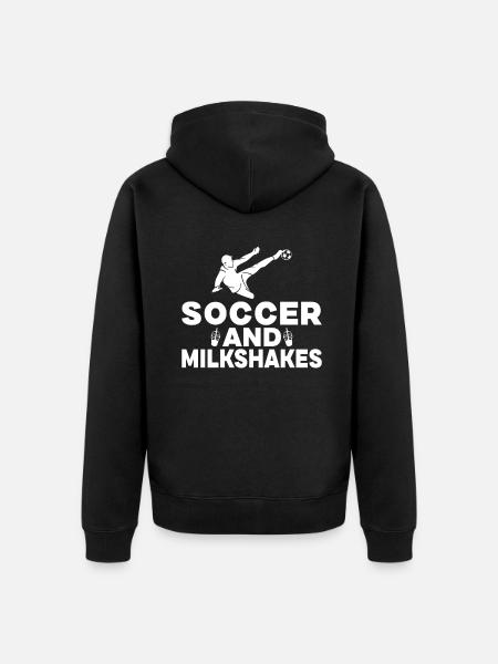I love Milkshakes Milkshake Gift - Unisex Premium Organic Zip Hoodie - black