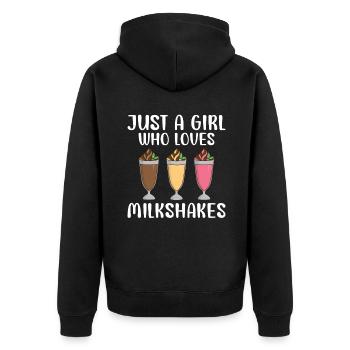 J’adore Milkshakes Milkshake Gift - Veste à capuche bio Premium Unisexe - noir - Dos - Nico (187cm)