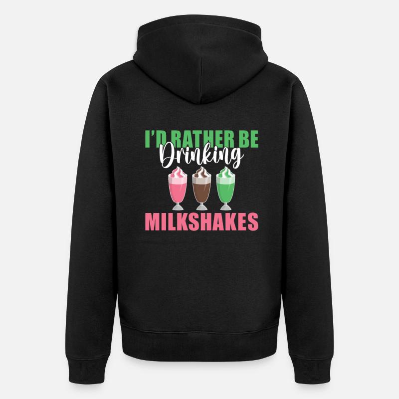 J’adore Milkshakes Milkshake Gift - Veste à capuche bio Premium Unisexe - noir