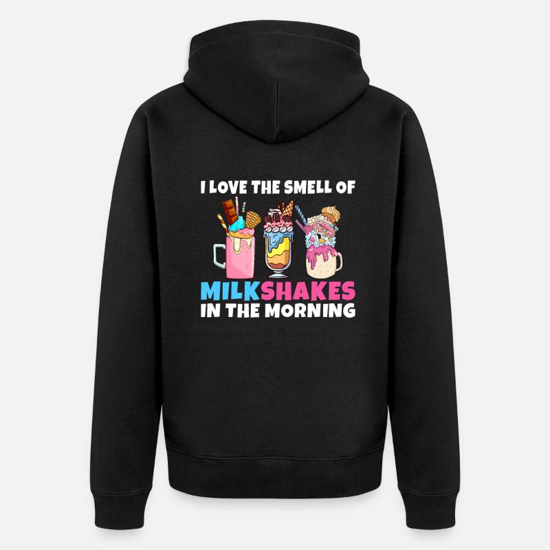 J’adore Milkshakes Milkshake Gift - Veste à capuche bio Premium Unisexe - noir