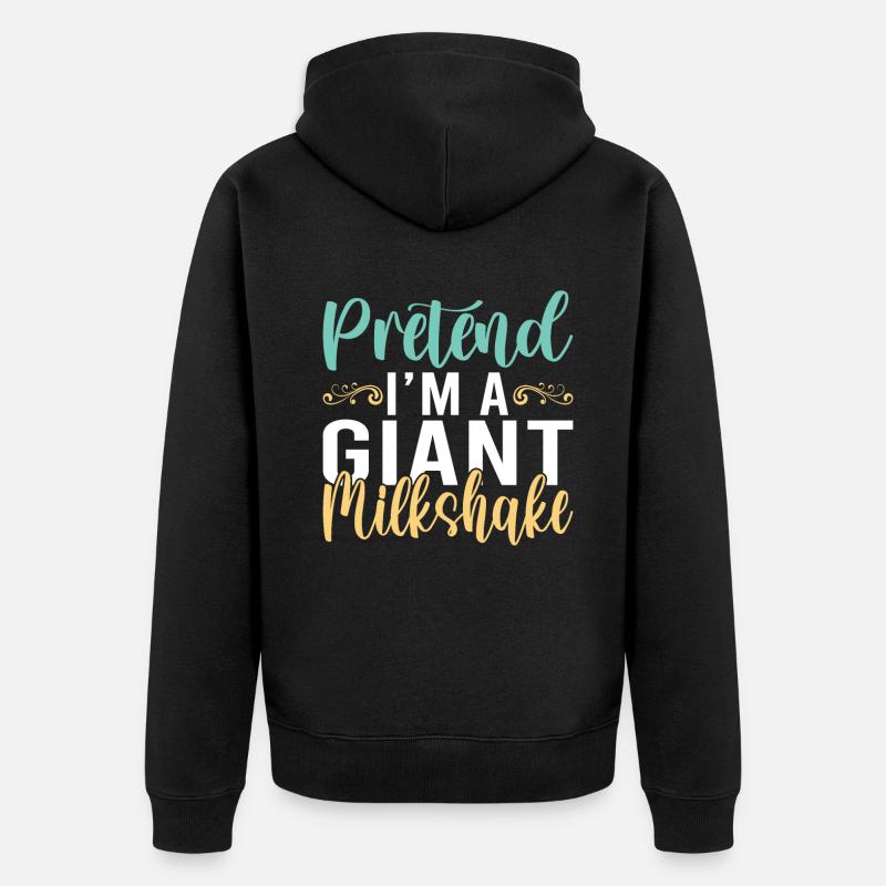 J’adore Milkshakes Milkshake Gift - Veste à capuche bio Premium Unisexe - noir
