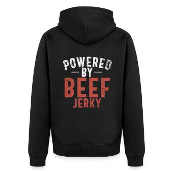 Beef Jerky Gift Beef Jerky Lover - Veste à capuche bio Premium Unisexe - noir - Dos - Nico (187cm)