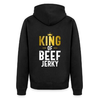 Beef Jerky Gift Beef Jerky Lover - Veste à capuche bio Premium Unisexe - noir - Dos - Nico (187cm)