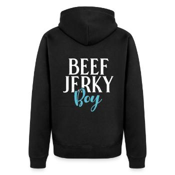 Beef Jerky Gift Beef Jerky Lover - Veste à capuche bio Premium Unisexe - noir - Dos - Nico (187cm)