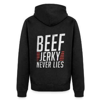 Beef Jerky Gift Beef Jerky Lover - Veste à capuche bio Premium Unisexe - noir - Dos - Nico (187cm)