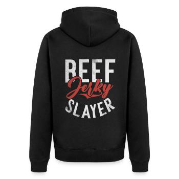 Beef Jerky Gift Beef Jerky Lover - Veste à capuche bio Premium Unisexe - noir - Dos - Nico (187cm)