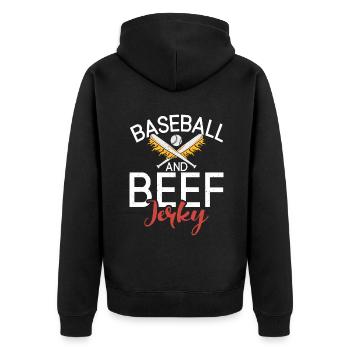 Beef Jerky Gift Beef Jerky Lover - Veste à capuche bio Premium Unisexe - noir - Dos - Nico (187cm)