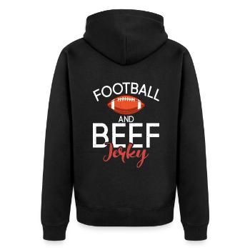 Beef Jerky Gift Beef Jerky Lover - Veste à capuche bio Premium Unisexe - noir - Dos - Nico (187cm)