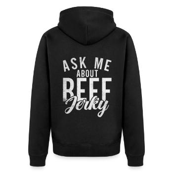 Beef Jerky Gift Beef Jerky Lover - Veste à capuche bio Premium Unisexe - noir - Dos - Nico (187cm)